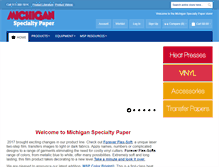 Tablet Screenshot of michiganspecialtypaper.com